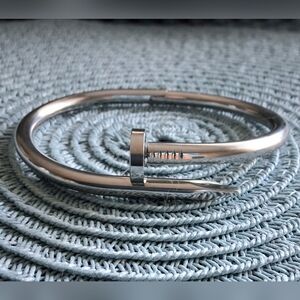 Stainless Steel Silvertone Bangle Bracelet - NWOT